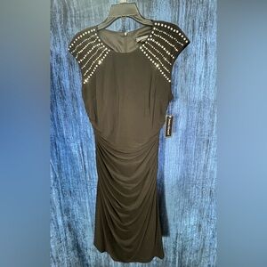 Jessica Howard Black Dress with Studded Accents